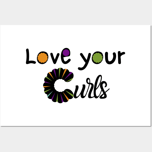 Love your curls - Black Wall Art by SalxSal